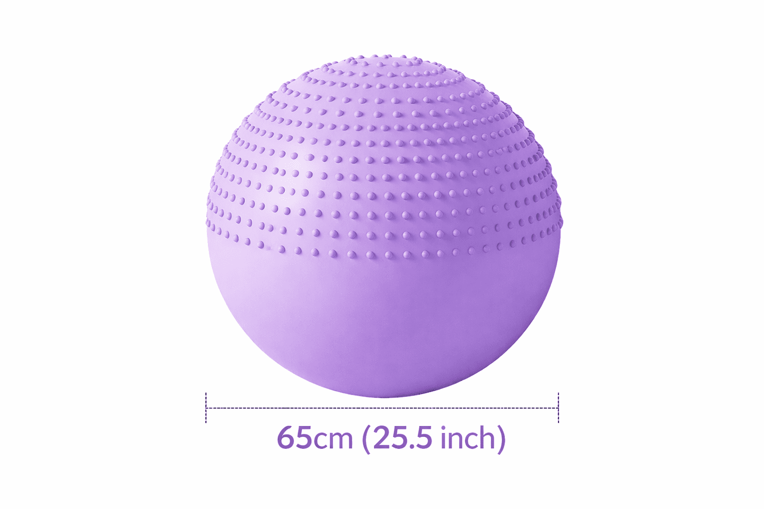 Innotech SC 65 cm (25.5 Inch) 2-in-1 Massage & Yoga Exercise Ball with Pump, Anti-Burst Stability Ball for Fitness, Pregnancy, Office Chair & Balance Training, Purple