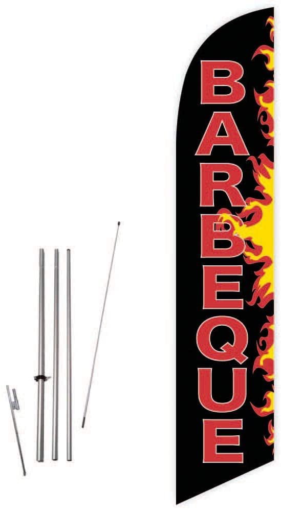 Pack of 2 Low Cost Insurance Windless Flag with Complete Hybrid Pole set 