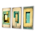 thumbnail image 3 of Designart "Faded Retro Illustrations - Intimate Impressions I" Modern Geometric Framed Wall Art Set Of 3 - Beige Abstract Geometric Frame Gallery Set For Office Decor, 3 of 6