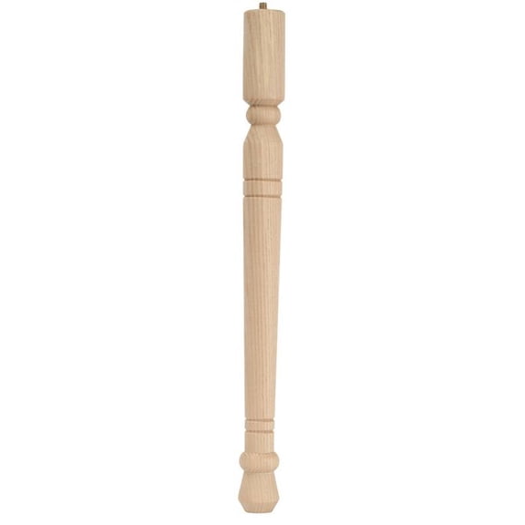 Waddell Early American Series 2566 Table Leg, 15-3/4 in H, Hardwood, Smooth Sanded