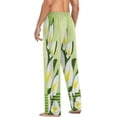 thumbnail image 5 of Flower Border with Calla Lilies Men's Pajama Pants Lightweight Sleepwear Bottom Lounge Pants, 5 of 6