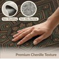 thumbnail image 6 of ODIKA 5'x7' Washable Area Rug Non-Slip, Chair-Friendly Motifs Distressed Border Scrolls Ornamental Scroll Vintage Boho Refined for Dining Room, Under Table, Home Office, 6 of 7