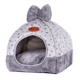 thumbnail image 1 of Pet Supplies Nido para Mascotas Nido cómodo, Suave y cálido para hámster y Nido de Cerdo de la India para Gatos y Perros, Nido cálido Plegable, Gris, M oso de fresa Electrónica, 1 of 5
