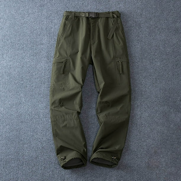 Ceisia Men Solid Color Multi Pocket Work Pants Warm Casual All Gift Occasion Long Trousers