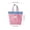 Pink, variant on Mesh Tote Bag for Women, Travel Cosmetic Bag with Zipper, Breathable Beach Bag for Beach Trip, Lightweight Handbag for Toiletries and Small Items Storage