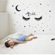 thumbnail image 3 of Pegatinas de pared de PVC con diseño de pestañas, estrellas y luna. ¡Shhh! Vinilo decorativo para la habitación de los más pequeños, color negro, 71 x 38 cm., 3 of 8