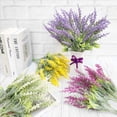 thumbnail image 3 of Toystoory 4 piezas de flores artificiales falsas naturales flocado lavanda boda jardín decoración ligero ramo de novia para Type2 NO2, 3 of 6