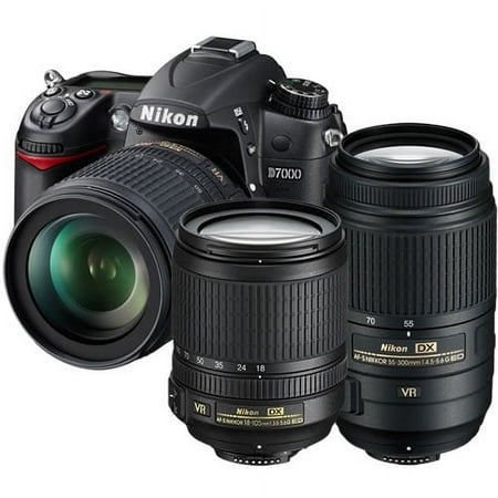 Image of Nikon D7000/D7500 DSLR Camera Bundle with Nikon 18-55mm & 55-200mm VR Lenses