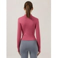 thumbnail image 3 of ORUYROP Veste de Course Légère Extensible pour Femmes avec Fermeture Éclair Complète et Trous pour les Pouces, 3 of 7