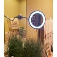 thumbnail image 6 of 14 LED Suction Cup Makeup Mirror - 6.5" 10X Mirror, Flexible 360 Degree Swiveling Gooseneck Cordless Bathroom Vanity Mirror - LED Natural Diffused Bright Light - Portable & Cordless, 6 of 8