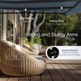 thumbnail image 3 of ALEKO Manual Retractable Home Patio 10 x 8 ft Awning Sky Blue Canopy Black Frame, 3 of 5