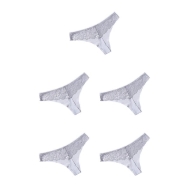 Minnieouse Bragas de tiro bajo ropa interior de mujer Tanga bragas sin costuras diseño de encaje Sexy atractivo elasticidad transpirable luz XXL Type2 NO2