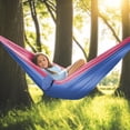 thumbnail image 4 of HOMEYA Kids Camping Hammock,Ultralight Portable Parachute Nylon Sling Swing Hammock,Durable Kids Camping Gear with Tree Strap & Carabiners,Up to 500lbs, 4 of 6