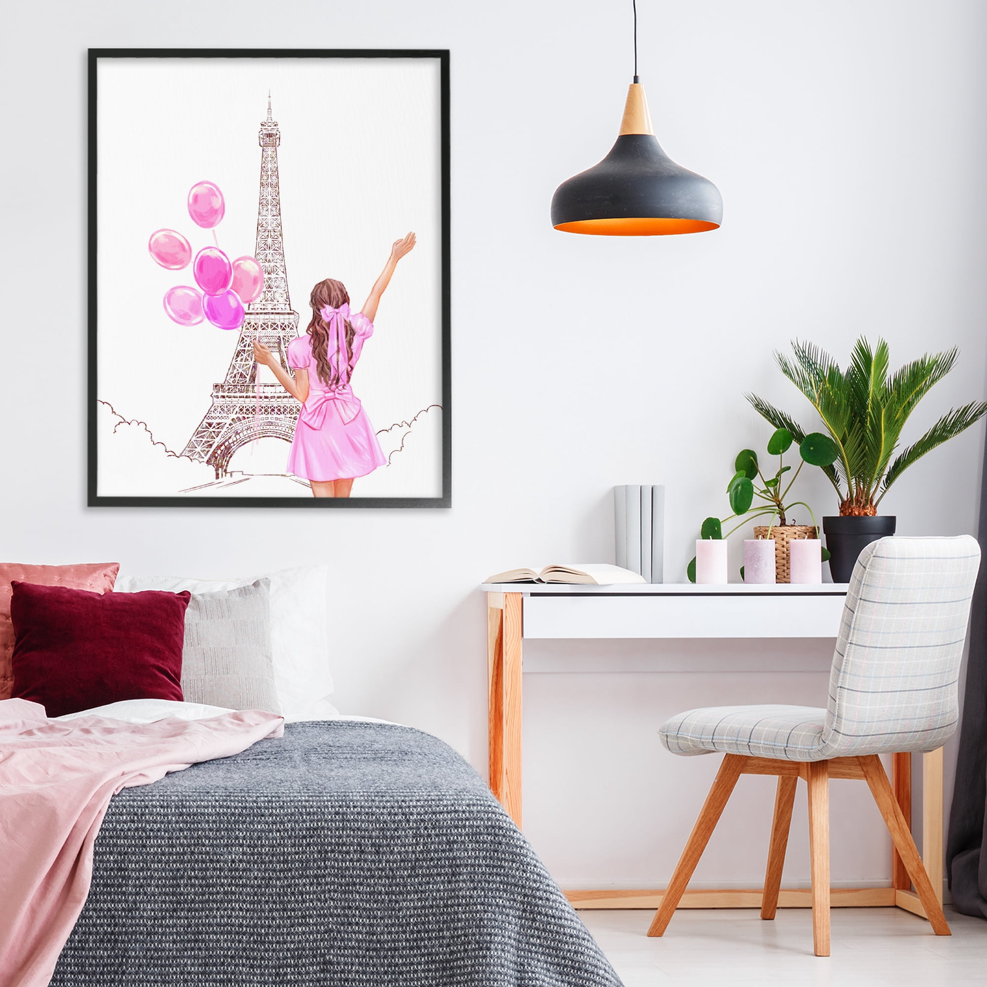 Stupell Industries Chic Paris Celebration Black Framed Giclee Art, design by Ziwei Li