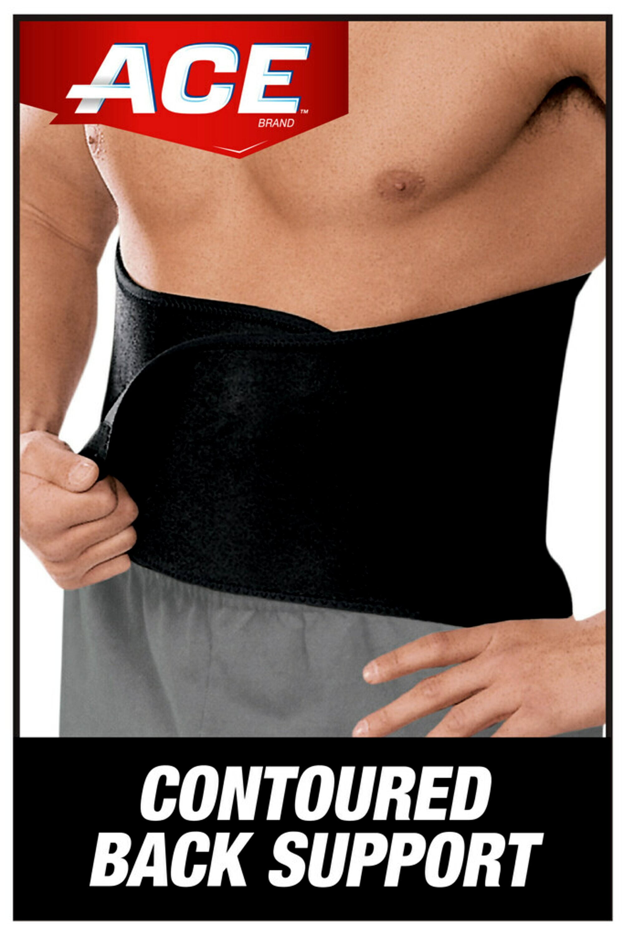 ACE Brand Contoured Back Support, Adjustable Compression, LowProfile