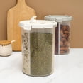 thumbnail image 4 of Recipiente transparente para alimentos, utensilio de cocina, recipiente hermético para almacenar alimentos, recipiente para cereales Blanco 3600ml, 4 of 7