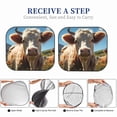 thumbnail image 3 of Yiaed Prairie Flower Cow Print Car Front Windshield Sun Shade,Foldable Anti-UV Car Sunshade for Front Window for Most Vehicles-Large, 3 of 5