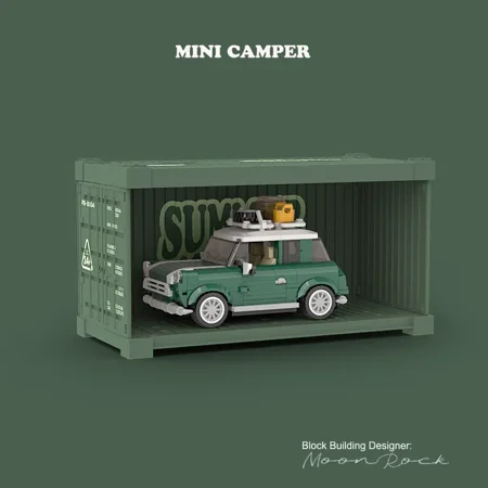 Container Sports Car Back To The Future Series 2 Change Puzzle Building Block Toy Tabletop Decoration Gift With Box