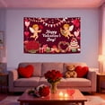 thumbnail image 6 of Rourlinge Valentine's Day Wall Tapestry - 71x45 Inch Large Fabric Wall Hanging for Bedroom, Living Room Decor, Romantic Home Tapestry, Washable Polyester, 6 of 6