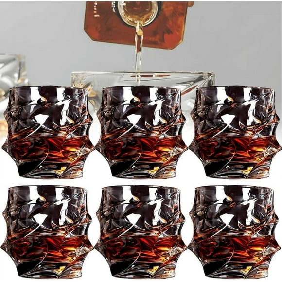 Storm Japanese Crystal Whisky Glass, Old Fashioned Whiskey Glasses, Unique Cognac Glasses, Bourbon Gifts for Men, Heavy Crystal Bar Glassware, Rocks Glasses Set, Cigar Ashtray