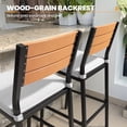 thumbnail image 4 of Crestlive Products Outdoor Bar Stools Set of 2, Patio Counter Height Barstools with Cushions, Outdoor Bar Chairs with Back & Footrest for Deck, Patio, Backyard, Garden, Poolside, White, 4 of 6