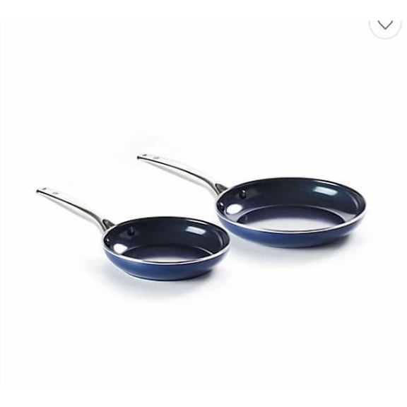 Blue Diamond 8" Nonstick Ceramic Frying Pan, Blue, Set of 2