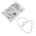 thumbnail image 3 of Juego, Saludable, No Irritante, Transparente, Reciclable, Duradero, Con Troquel De Corte Para Manualidades De álbumes De Recortes De Bricolaje ANGGREK Card Making Stamps, 3 of 8