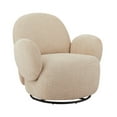 thumbnail image 5 of Tcbosik Swivel Barrel Chair, Modern Comfy Upholstered Accent Chair for Living Room, Easy Assembly, Beige, 5 of 8
