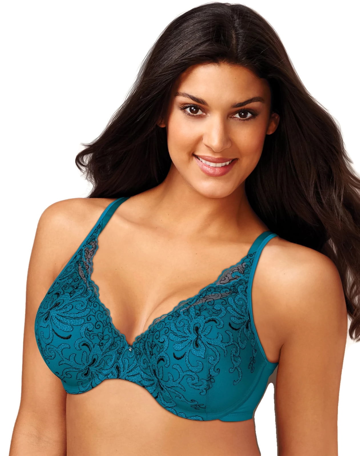 Playtex Secrets Feel Gorgeous® Embroidered Underwire Bra - Size - 40D -  Color - Teal Tide/Black 