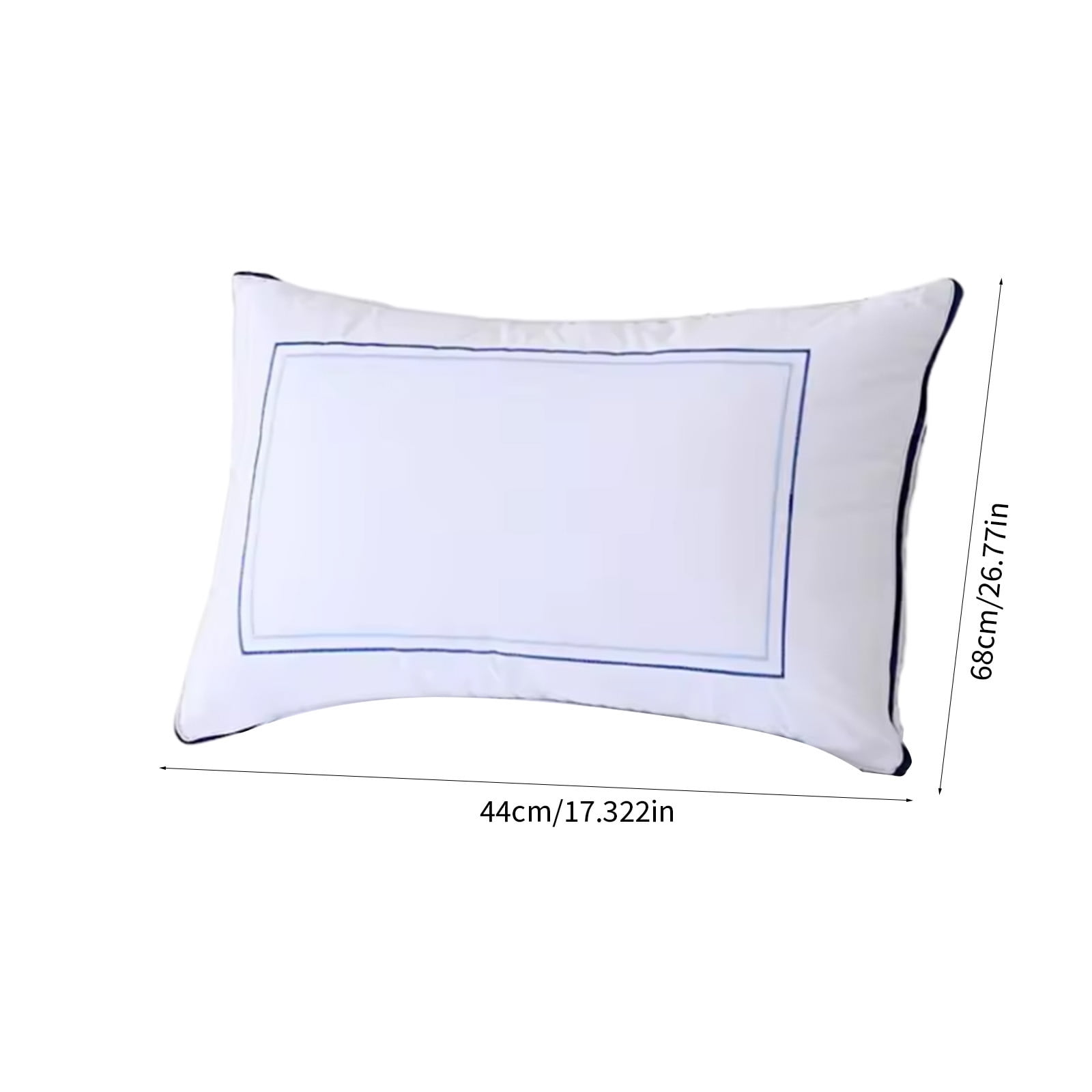100% Cotton Hotel Pillows, U.S. Made Hypoallergenic Pillows with Down Alternative Fiber Fill for Side & Back Sleepers, Set of 1, Three Comfort Levels, (Soft, Medium, Firm) Soft