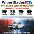 thumbnail image 2 of 2004 Ford F150 F-150 Heritage Beam Wiper Blades Wipers w/1yr Warranty (Set of 2), 2 of 5
