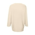 thumbnail image 4 of EDFBUYKRS V Neck Blouses for Women Dressy Casual Tops Button Long Sleeve Shirts Fall Tops Xl, 4 of 4