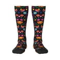 thumbnail image 2 of Picia Women Crew Soft Moisture-wicking Socks Colorful Floral2 Pattern Design Cotton Socks, One Size fit All, 2 of 9