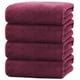 thumbnail image 1 of Juego de toallas de baño Cosy Family de microfibra, paquete de 4, color burdeos, 1 of 7