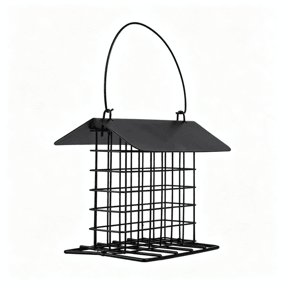 ACDANC Suet Feeder for Outside Hanging,Metal Suet Cake Holder Squirrel Proof,Weatherproof Bird Feeders for Wild Birds Woodpecker,Single Suet Cage for Outdoor Garden