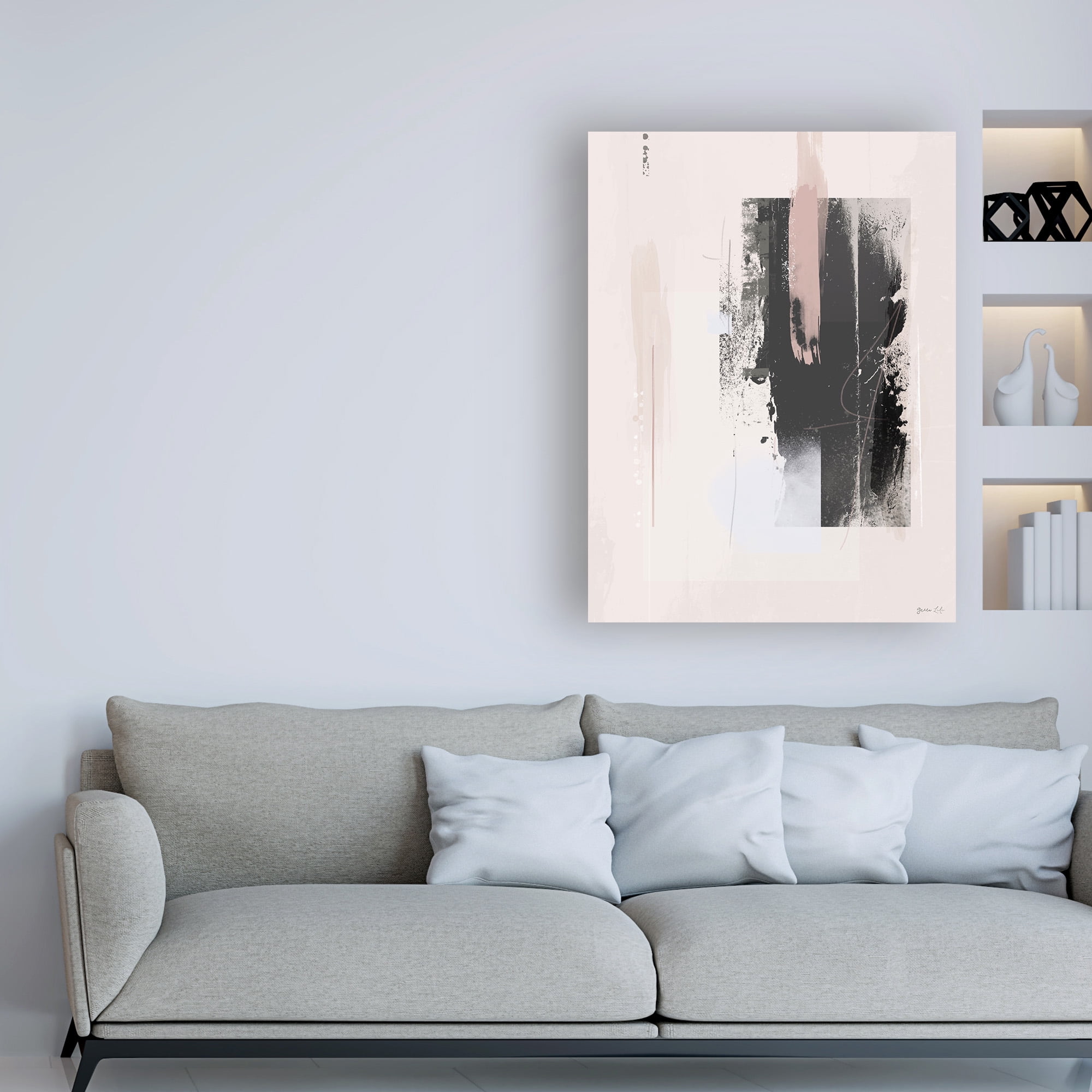 Trademark Fine Art 'Free Spirit Pink And Black' Canvas Art by Green Lili