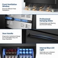 thumbnail image 3 of Nipus 24 Inch Double Drawer Beverage Refrigerator,180 Cans,Wine Beer Cooler Under Counter,2 Grid Organizer,for Indoor or Outdoor,Black, 3 of 11