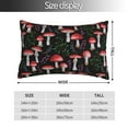 thumbnail image 4 of Kll Red Mushrooms Pillow Covers Envelope Closure,Super Soft And Cozy Fuzzy Fleece Pillow Case Cover 14"X20", 4 of 9