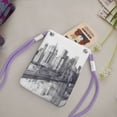 thumbnail image 2 of Lightweight Crossbody Cell Phone Purse Bag with Arm Band, Wallet & Key Pouch for Walking, Travel and Hiking, Brooklyn Hologram, Purple, 2 of 7