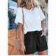 thumbnail image 5 of Pantalones cortos con cordón para mujer Verano Cintura elástica Casual Ligero con bolsillos Adepaton FSHY030-8, 5 of 5
