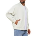 thumbnail image 5 of INSPIRE CHIC Bomber Jacket for Men's Autumn Outerwear Full Zip Up Ribbed Cuffs Baseball Jacket M Beige, 5 of 6