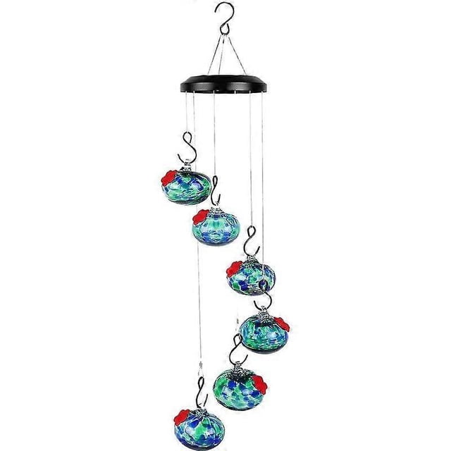 Charming Wind Chimes Hummingbird Feeders For Outdoors Hanging Ant and Bee Proof, Never Leak, Perfect Garden Decorations