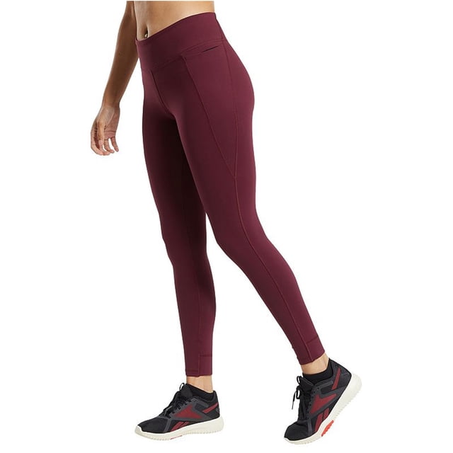 Reebok Womens Lux Compression Athletic Pants maroon 4X/28