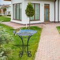 thumbnail image 5 of Outdoor Glass Birdbath Solar Birdbaths with Metal Stand for Lawn Yard Garden Peacock Decor,18” Dia 21.65 Height, 5 of 7
