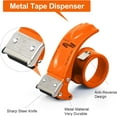 thumbnail image 2 of czcpp-Metal Packing Tape Dispenser, 2inch Heavy Duty Handheld Heavy Duty Tape Holder, 2Pcs, Orange + Blue, 2 of 4