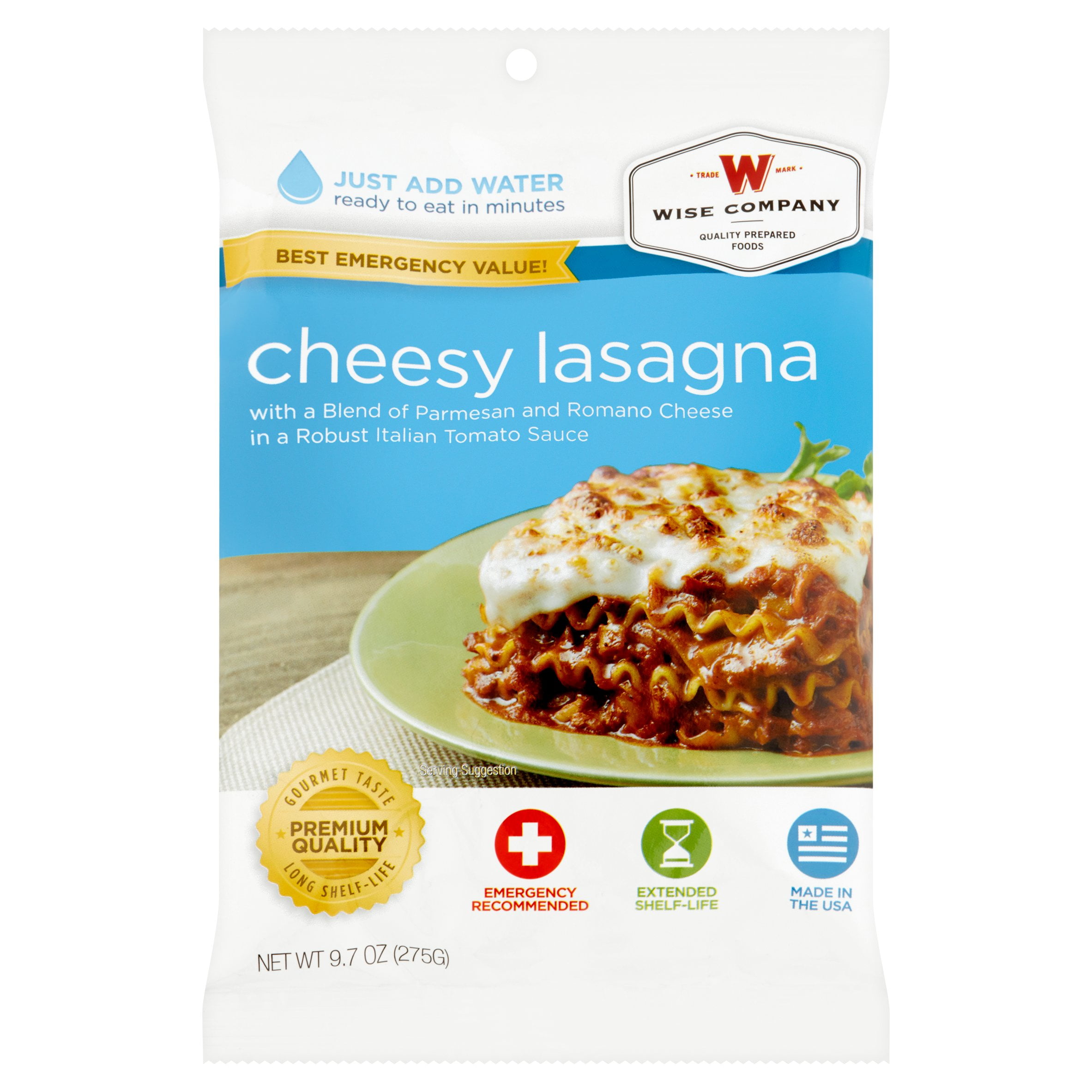 Wise Company Cheesy Lasagna, 9.7 oz