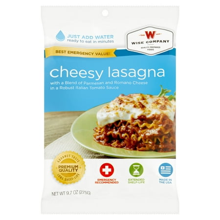 (4 Pack) Wise Company Cheesy Lasagna, 9.7 oz