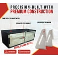 thumbnail image 2 of Steel Underbody Tool Box Kit – 24"x24"x60" Mirror Finish Side Mount Tool Box w/ Double Doors & Paddle Lock and 24"x24" Weld-On Aluminum Mounting Brackets for Flatbed Trailers, 2 of 11