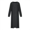 thumbnail image 7 of Manxivoo Sweater Dress Women's Solid Color Fashion Casual Long Sleeve Button High Waist Knitted Dress Fall Dresses for Women 2023 Black, 7 of 7