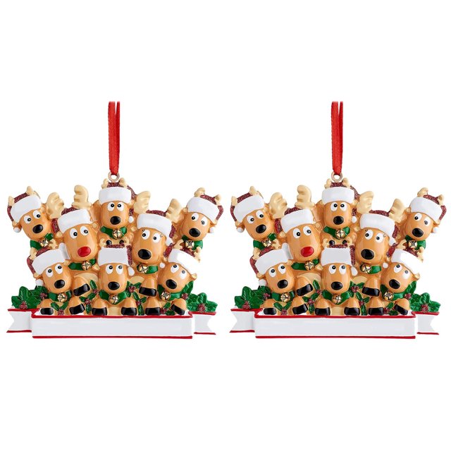 Adorno familiar personalizado para árbol de Navidad, lindo ciervo, vacaciones, regalo de invierno, año, adorno familiar duradero Wmkox8yii fhajkh4507